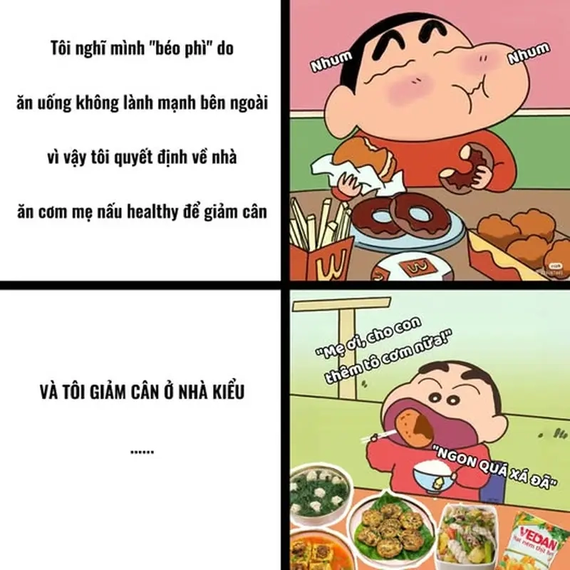Khi meme giảm cân thất bại phản ánh đúng tâm trạng cuối tuần