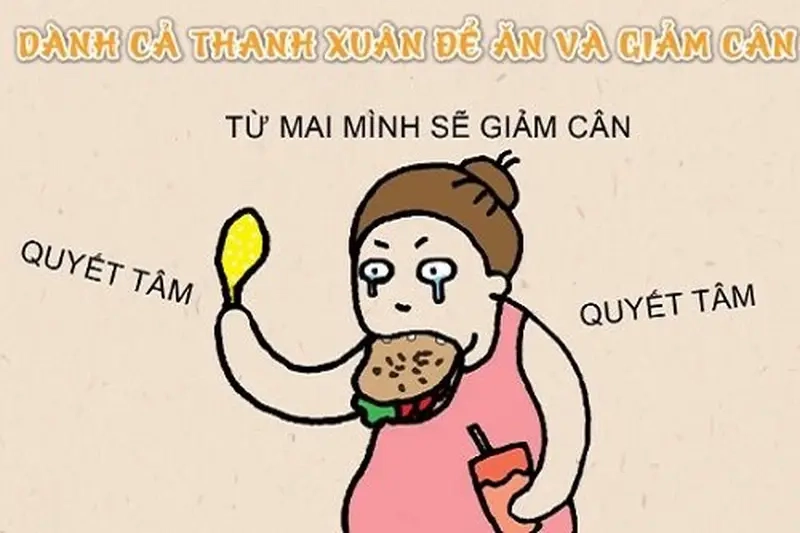 Cười xỉu với meme giảm cân thất bại và chiếc bánh kem định mệnh
