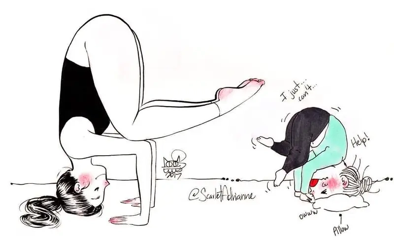 Meme yoga và cú ngã nhớ đời khi thử uốn dẻo level cao