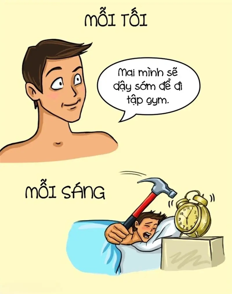 Cười ra nước mắt với meme tập gym ngày đầu và bộ mặt đơ cứng