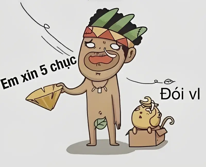 Meme xin tiền thể hiện sự chân thật trong chuyện tiền bạc
