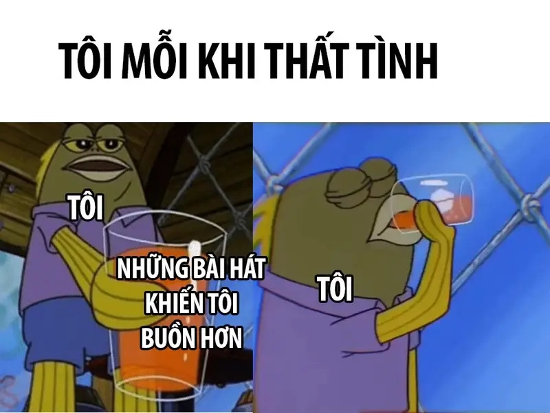 Những câu chuyện buồn được kể qua meme thất tình ý nghĩa