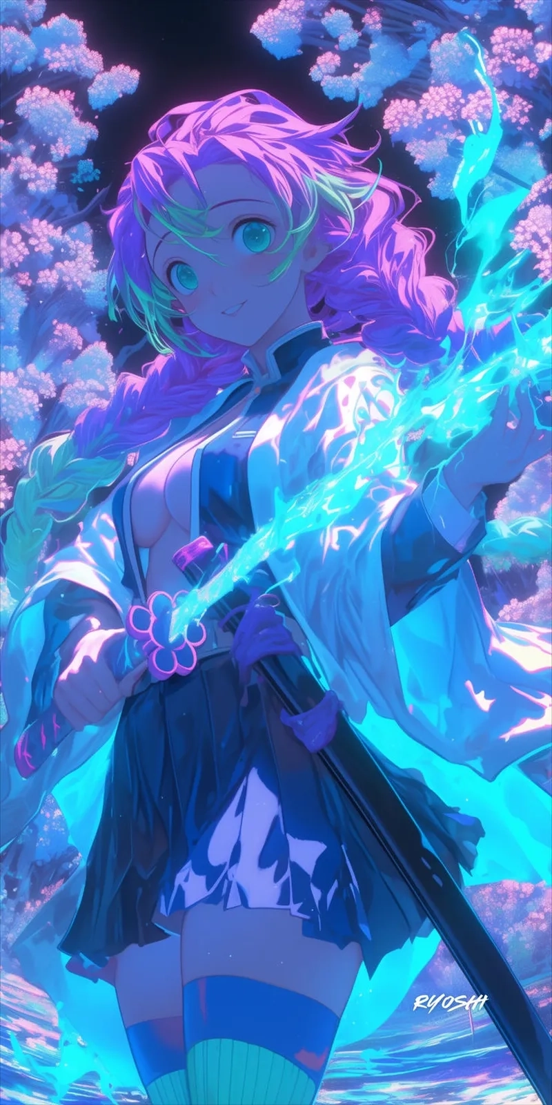 Anime Mitsuri thể hiện sự mạnh mẽ và dịu dàng trong mỗi trận chiến