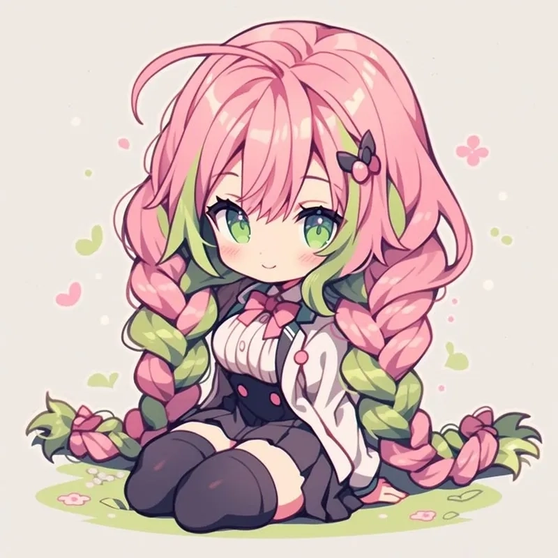 Kanroji Mitsuri chibi cute khiến mọi fan phải thổn thức vì sự dễ thương