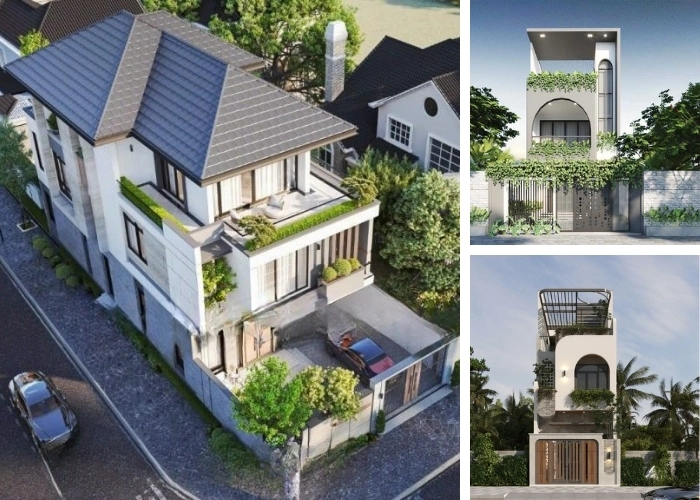 Những mẫu nhà ống 2 tầng 1 tum sang trọng hợp xu hướng