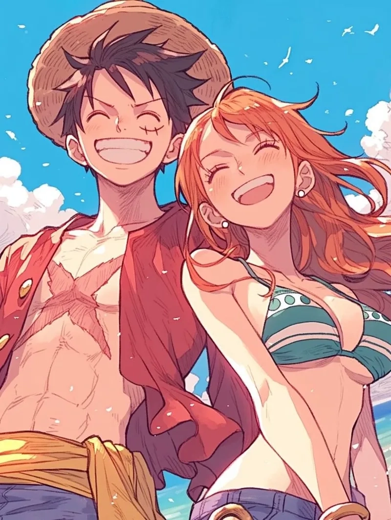 Fan phấn khích với One Piece Luffy x Nami