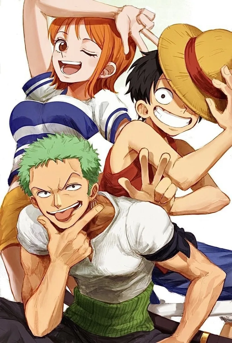 Ảnh đẹp Nami Luffy One Piece trong mọi hành trình