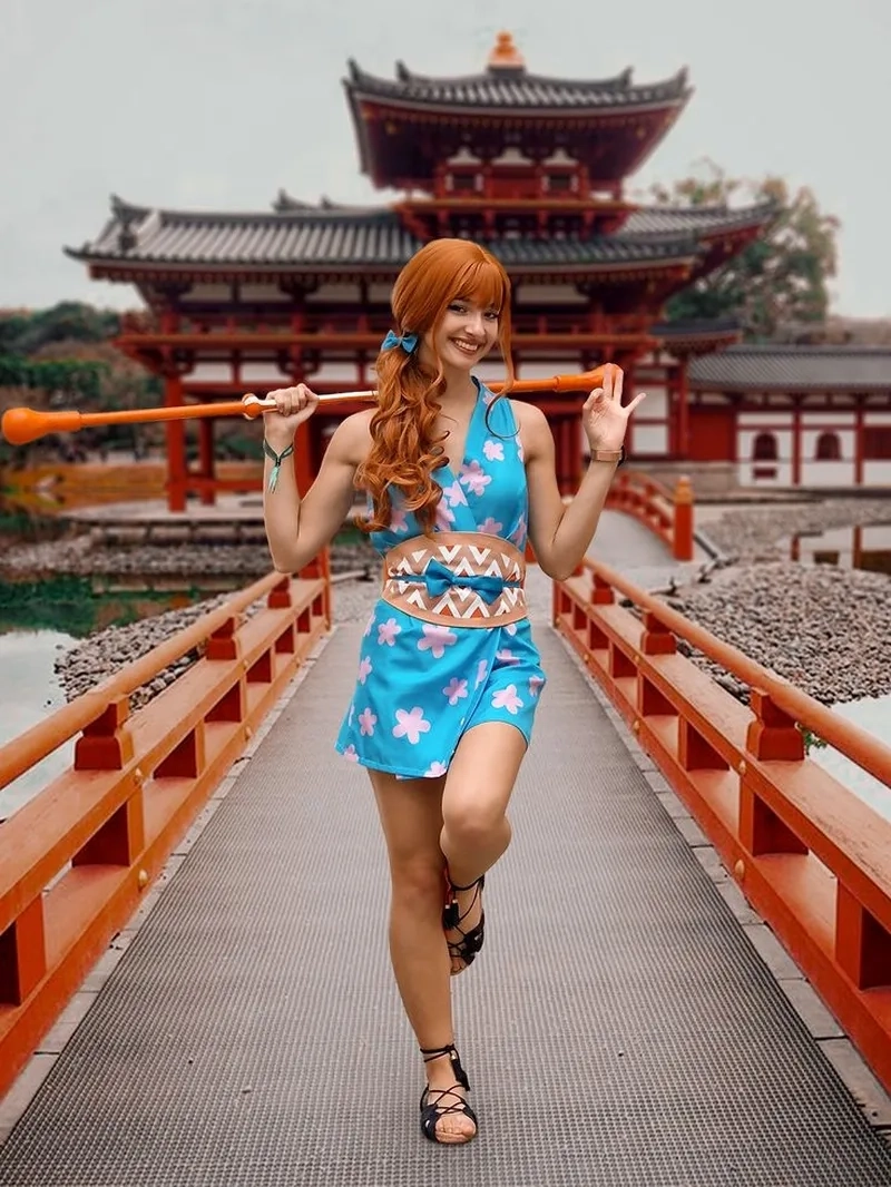 Bộ trang phục đặc trưng Wano trong nami wano cosplay