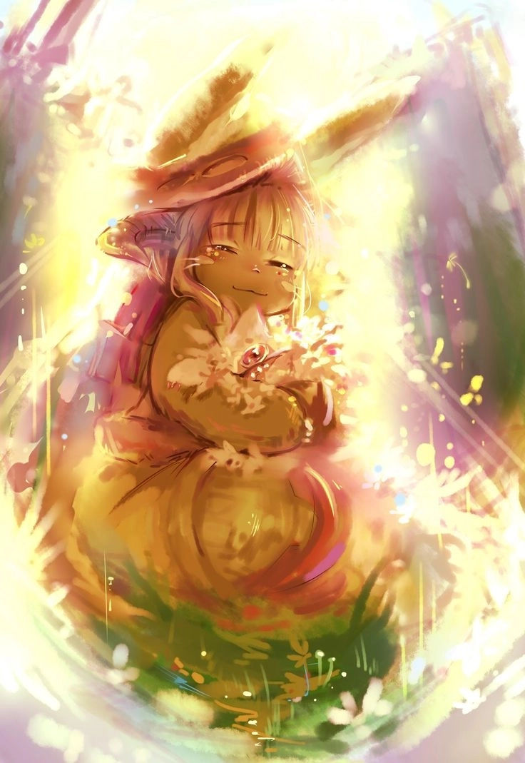 Nanachi kawaii với tai thỏ và biểu cảm ngoan hiền