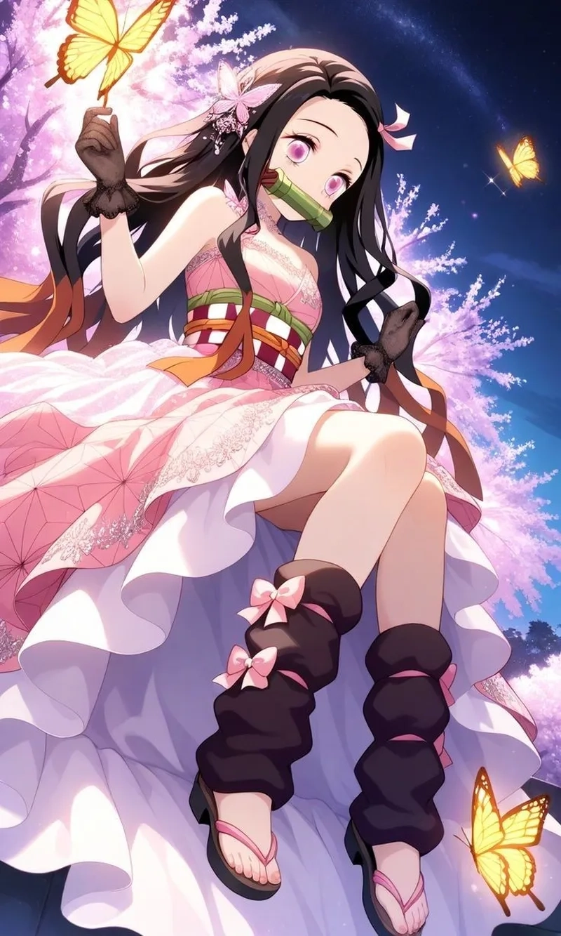Hình Nezuko chibi được vẽ nhiều phong cách từ kawaii Nhật Bản đến hiện đại