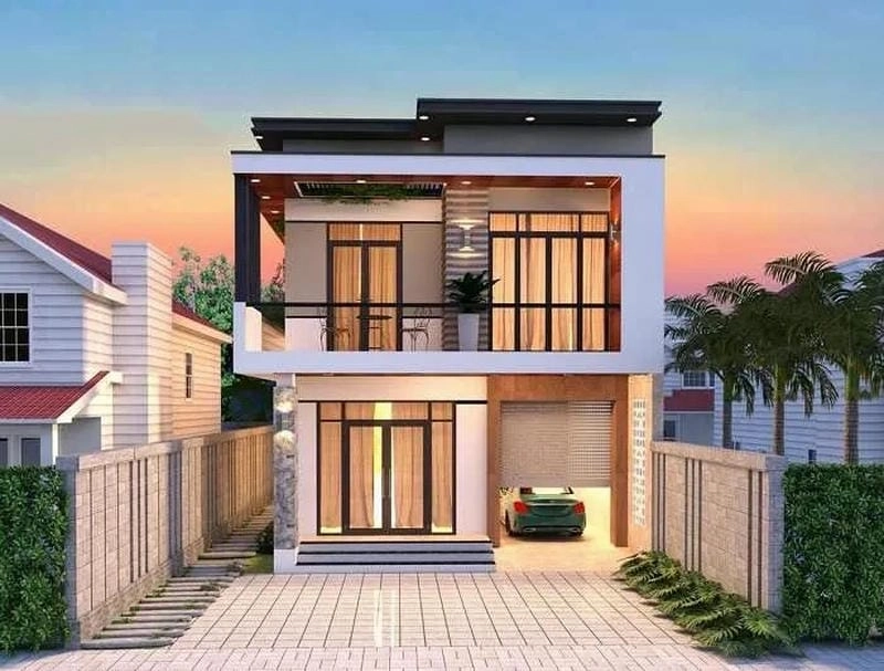 nhà ống mẫu nhà 1 trệt 1 lầu đơn giản 4x12 tiết kiệm chi phí xây dựng