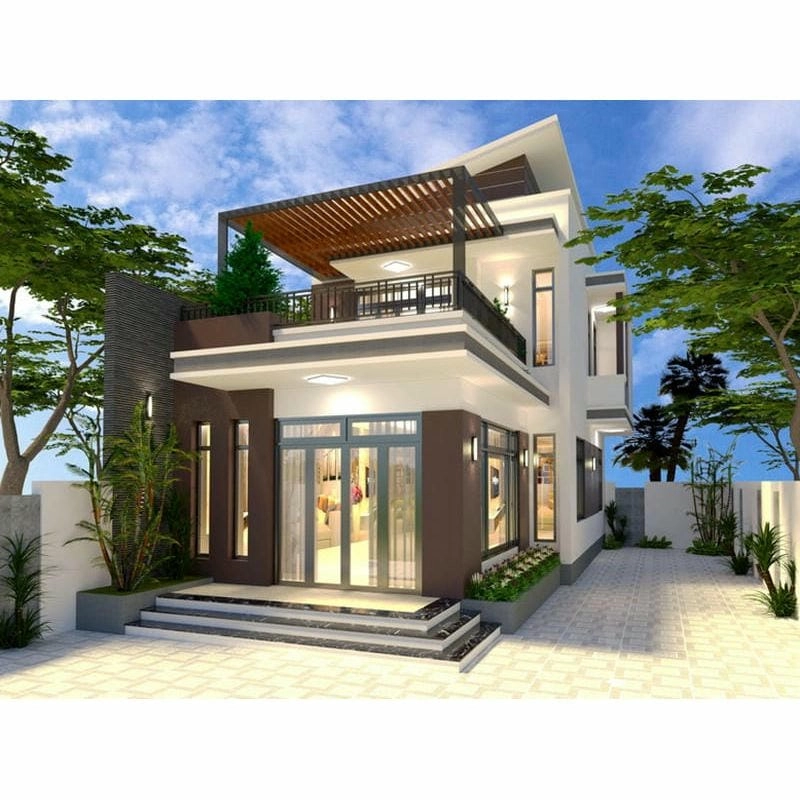 Gợi ý mẫu nhà hộp 2 tầng đẹp 2019 phù hợp mọi vùng miền