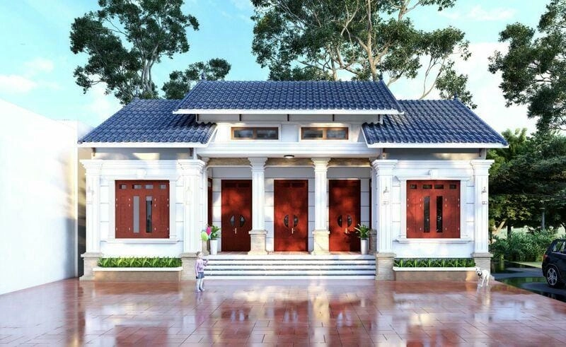 mẫu nhà cấp 4 đẹp nông thôn ưa chuộng nhất ở các vùng quê hiện nay