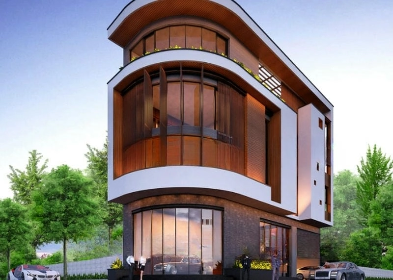 thiết kế nhà mặt tiền 12m sâu 4m tận dụng ánh sáng và gió tự nhiên