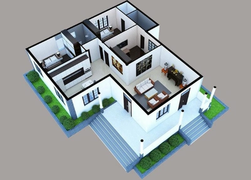 Khám phá ngay mẫu nhà 1 tầng 40m2 nhỏ mà chất