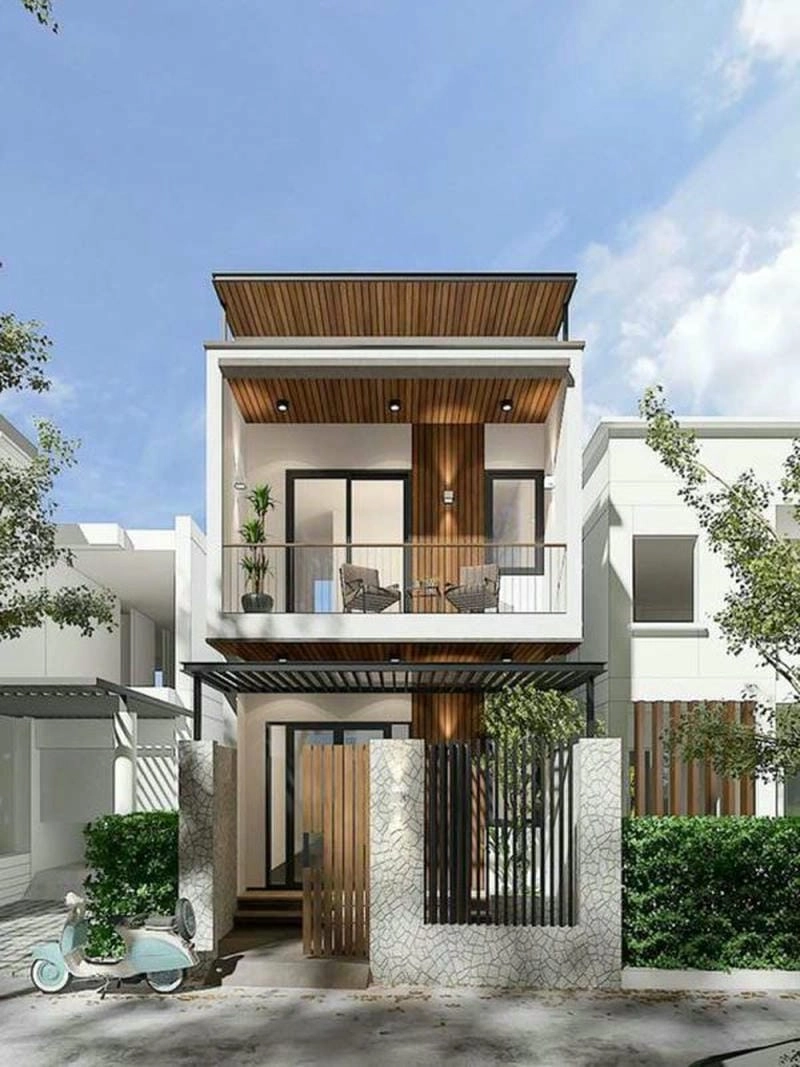 Thiết kế nhà đẹp 2 tầng ngang 6m nổi bật giữa phố