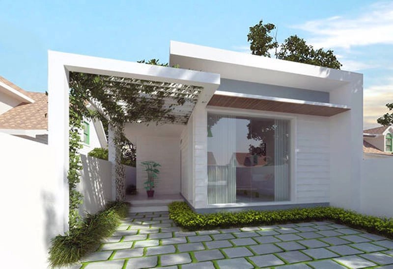 Khám phá mẫu nhà cấp 4 có 2 phòng ngủ tiện lợi hiện đại