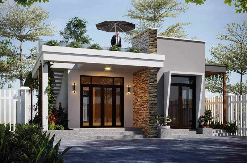 Chiêm ngưỡng mẫu nhà cấp 4 đẹp 100m2 2 phòng ngủ sang trọng