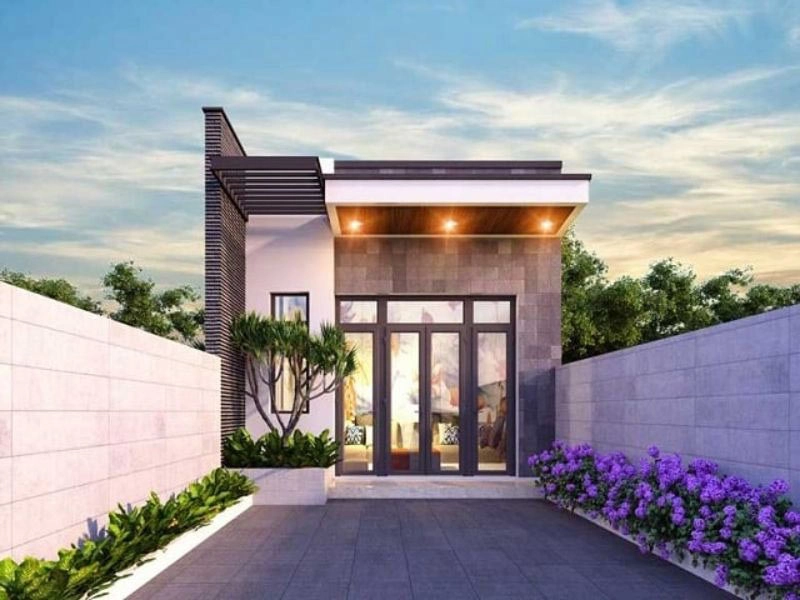 Tham khảo mẫu nhà cấp 4 5x15m 2 phòng ngủ nhỏ gọn xinh xắn