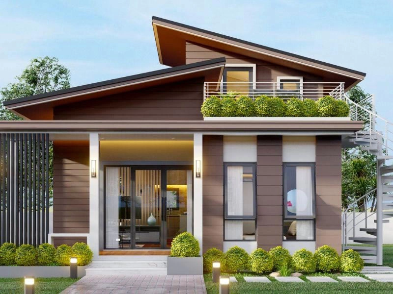 Tham khảo mẫu nhà cấp 4 đẹp 5x20 3 phòng ngủ ấn tượng