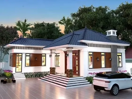 Ngắm nhìn mẫu nhà chữ l cấp 4 mái thái đẹp cuốn hút