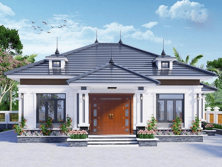 Tham khảo mẫu nhà cấp 4 4 phòng ngủ 120m2 tiện nghi hiện đại