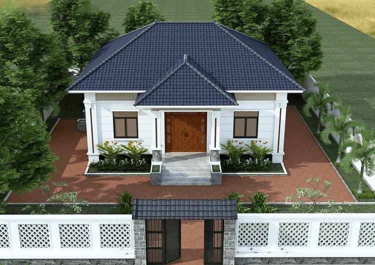 Tham khảo mẫu nhà cấp 4 phòng lồi thiết kế lạ mắt