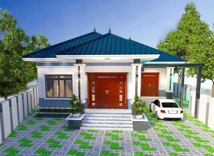 Khám phá nhà ống mẫu nhà cấp 4 phòng khách liền bếp ấn tượng