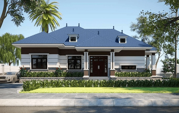 Ngắm nhìn mẫu nhà cấp 4 đẹp 100m2 4 phòng ngủ hiện đại tiện ích