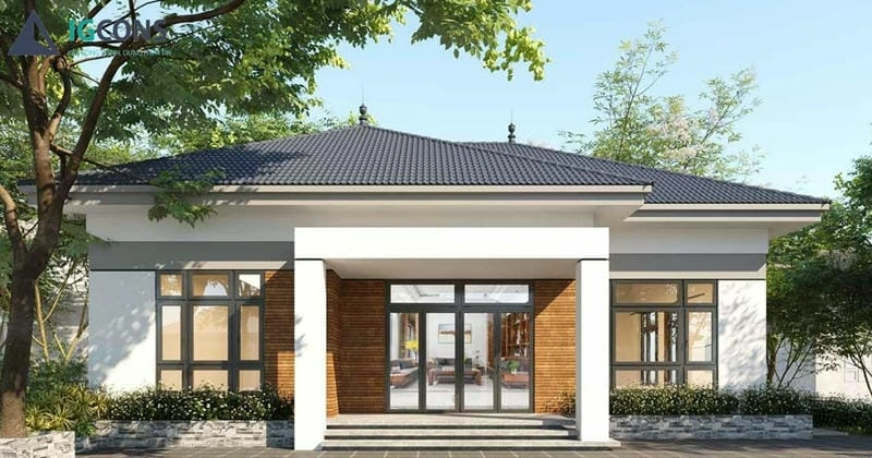 sơ đồ mẫu nhà cấp 4 nông thôn 3 phòng ngủ diện tích 5x17m thông minh và khoa học