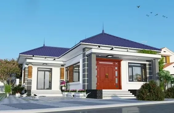 Ngắm mẫu nhà chữ l 1 tầng mái thái đẹp hiện đại