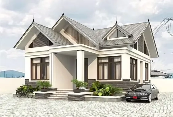 Ngắm nhìn mẫu nhà chữ l có gác lửng tinh tế