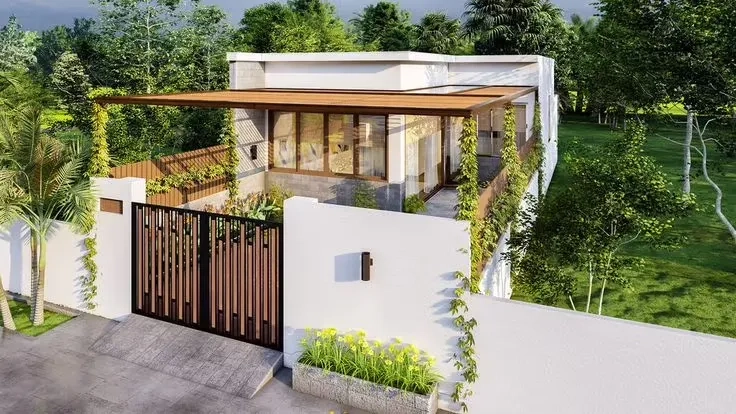 Tham khảo chi tiết mẫu nhà cấp 4 mái thái 130m2 chữ l đẹp lên xây tinh tế