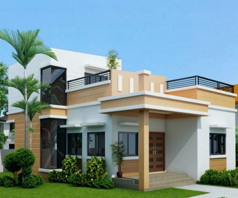 Tham khảo kiến trúc nhà cấp 4 sân thượng