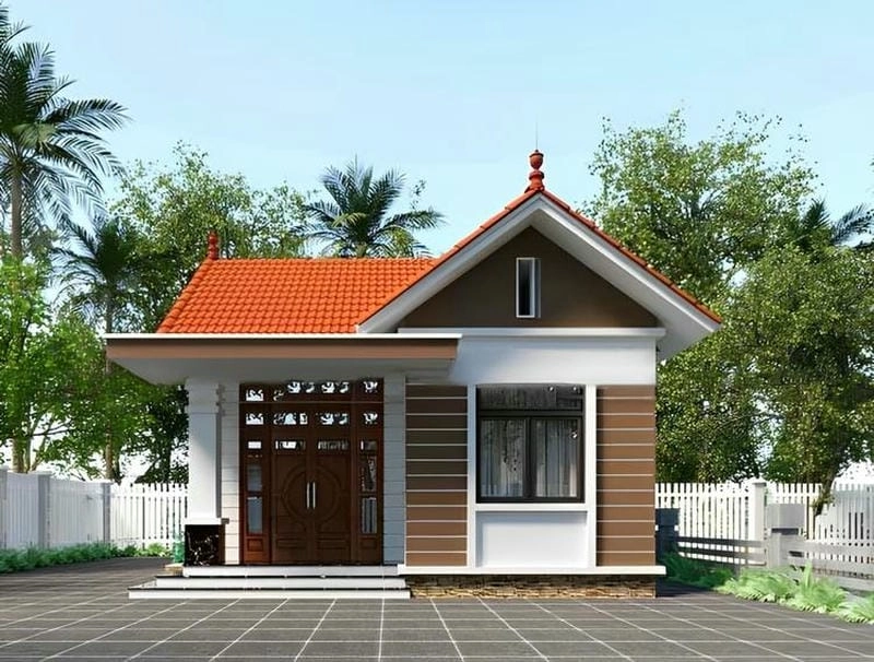 Mẫu nhà cấp 4 lợp ngói đẹp tạo cảm giác ấm áp