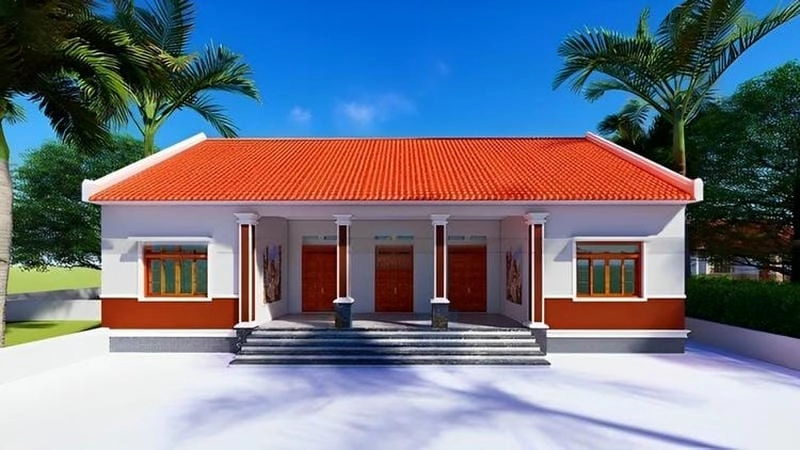 Không gian sống lý tưởng với nhà 1 tầng mái ngói