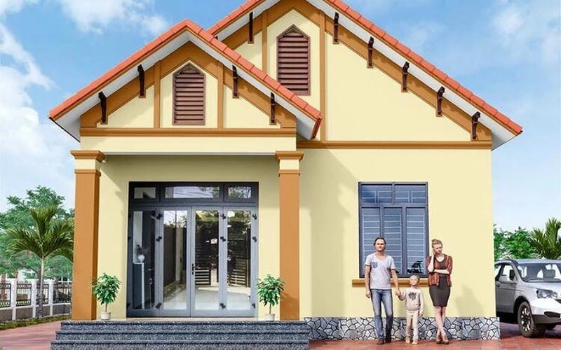 Vẻ đẹp mộc mạc của nhà cấp 4 mái ngói nông thôn