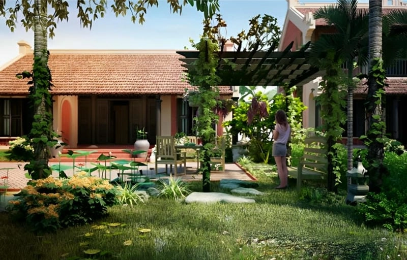 Ấm áp và gần gũi với nhà cấp 4 ngói đỏ