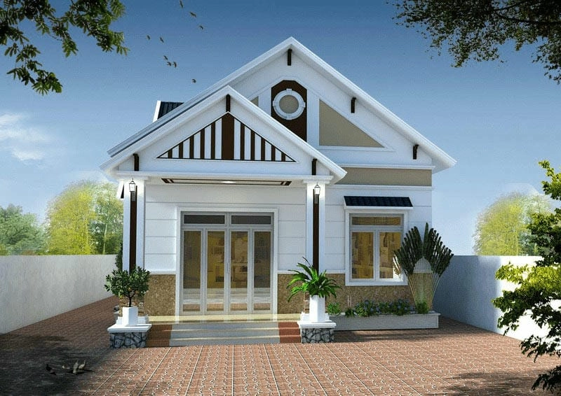 mẫu nhà cấp 4 mái thái 150m2 vừa hiện đại vừa tiện nghi