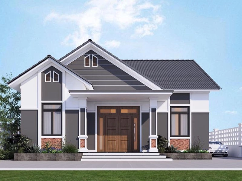 Khám phá mẫu nhà cấp 4 mái thái 5 phòng ngủ