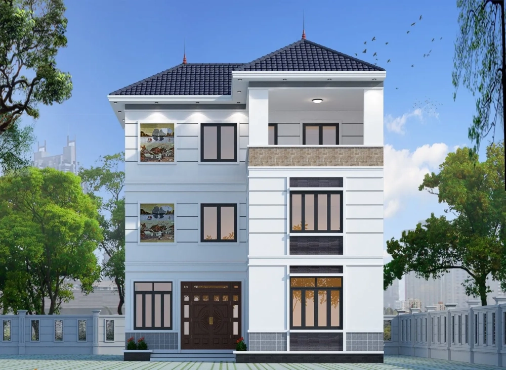 Tham khảo mẫu nhà chữ l 100m2 tiện nghi hiện đại