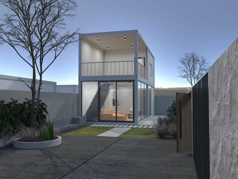 nhà container đẹp phong cách trẻ trung hiện đại