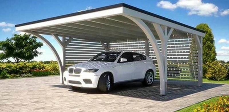 Những kiểu mẫu mái nhà để xe độc đáo và bền đẹp