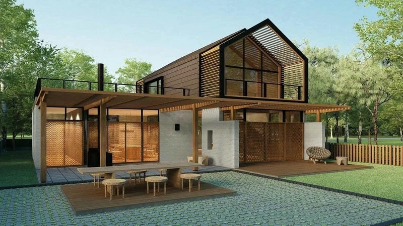 Cảm hứng mới từ nhà lắp ghép gỗ độc đáo và tiện nghi