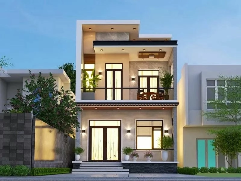 Mẫu nhà phố ngang 6m thu hút với phong cách tinh tế