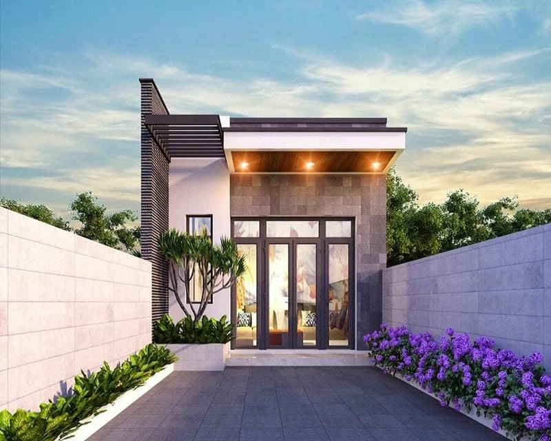 Tham khảo mẫu nhà 1 tầng 3 phòng ngủ hiện đại phong cách trẻ trung