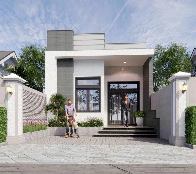 Ngắm nhìn mẫu nhà mái bằng 1 tầng đẹp phong cách hiện đại sang