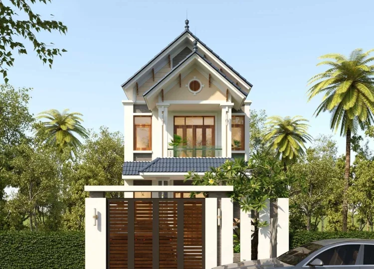 Xem mẫu nhà ống 2 tầng mái thái 2018 thiết kế nhà ống mái thái