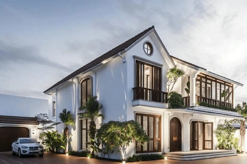 thiết kế nhà theo phong cách indochine mang lại không gian êm dịu