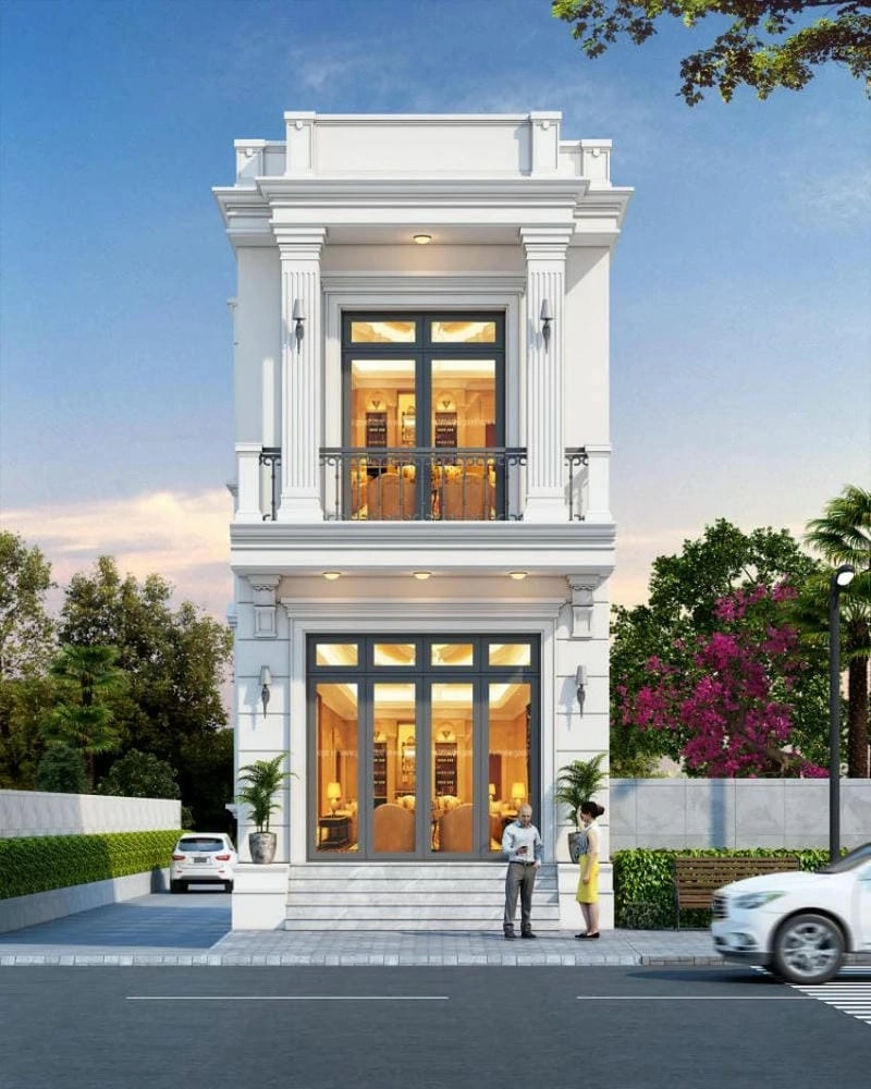 mẫu nhà tân cổ điển hiện đại kết hợp phong cách mới lạ